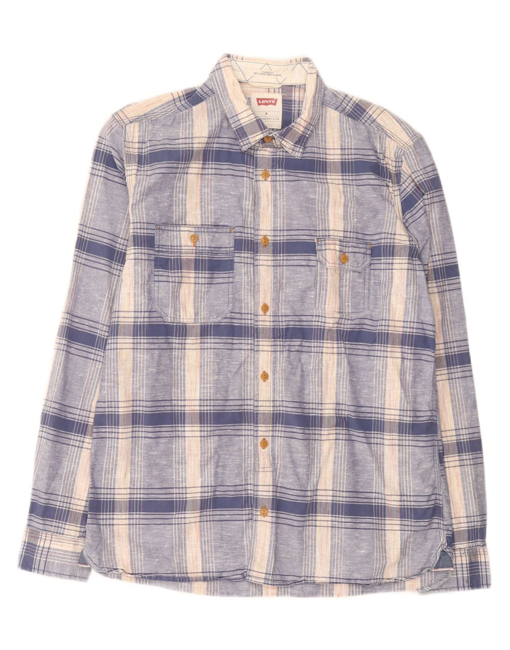 Camisa Levi's Hombre Algodón Azul Medio A Cuadros