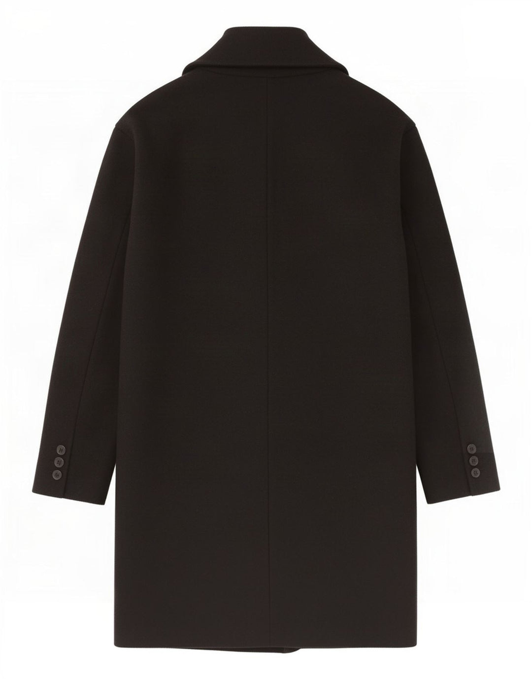 Zara Mujer Abrigo Extragrande UK 44 Mediano Negro