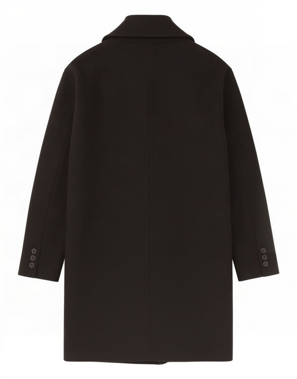 Zara Mujer Abrigo Extragrande UK 44 Mediano Negro