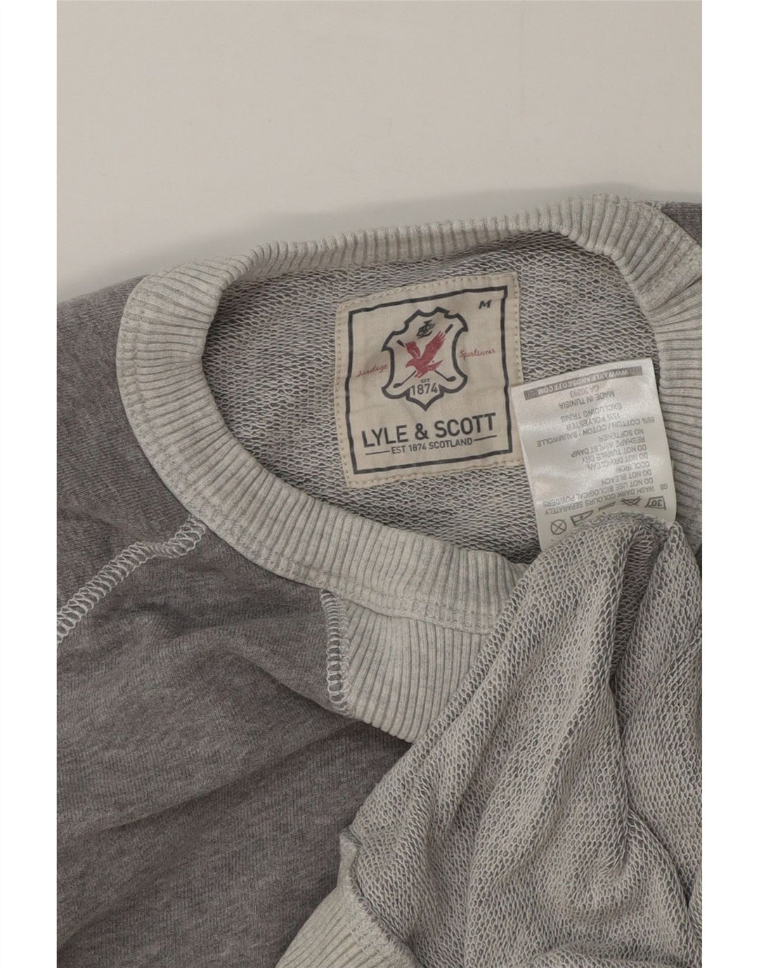 LYLE & SCOTT Sudadera De Manga Corta Para Hombre Jersey De Algodón Gris Medio