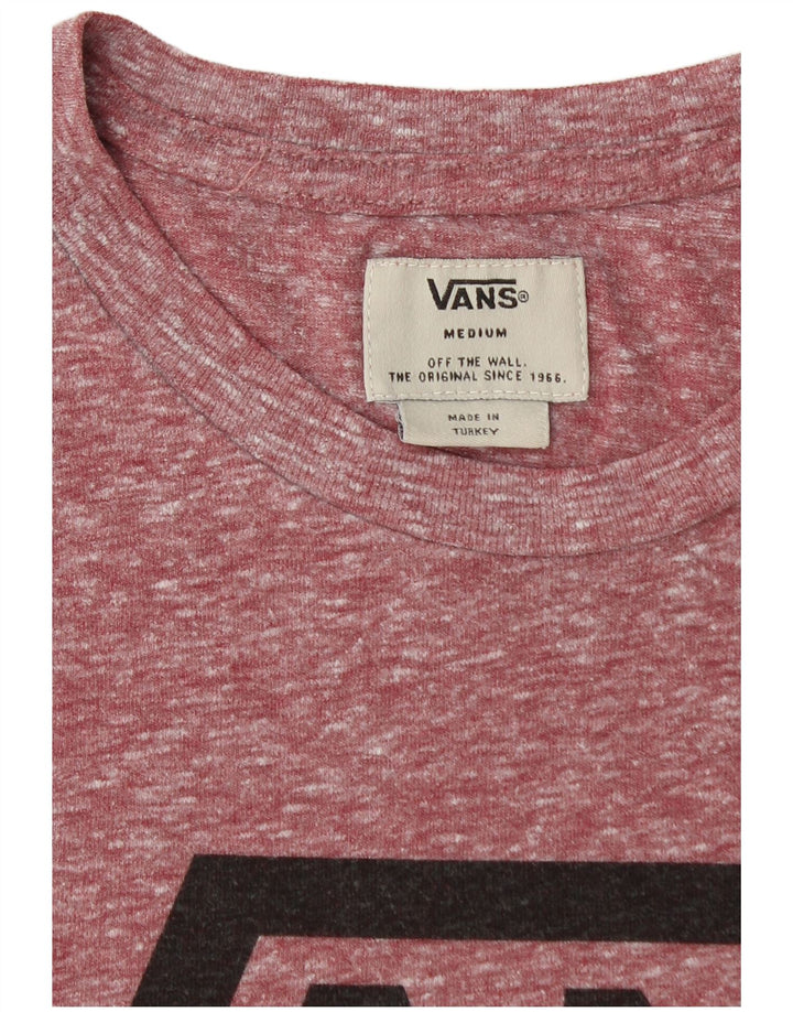 VANS Camiseta gráfica para hombre Top Medium Borgoña moteado
