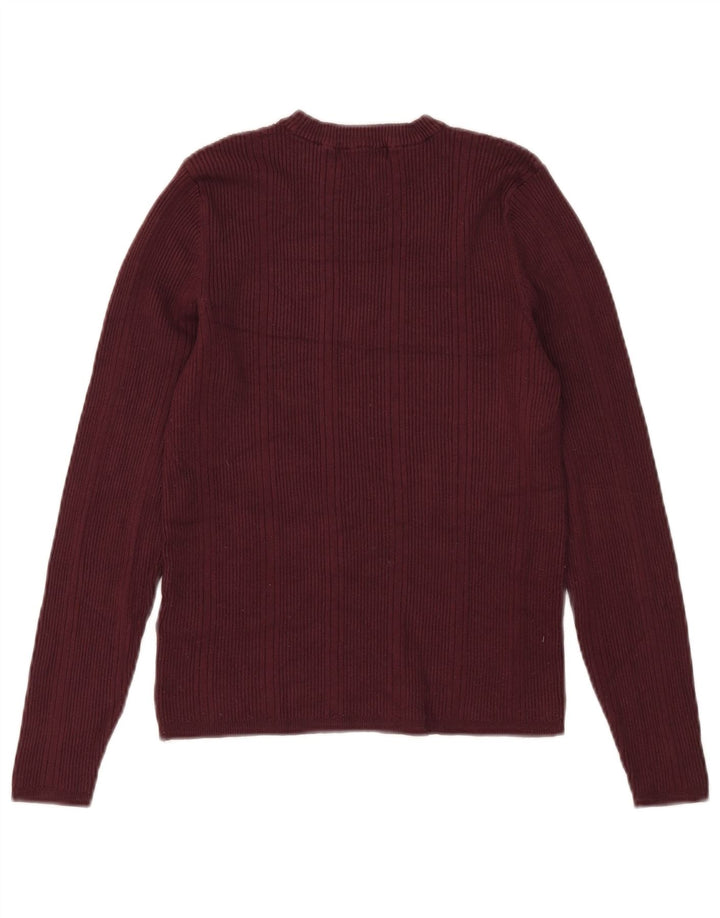 Marks & Spencer - Jersey de cuello redondo para mujer, talla 40, tamaño mediano, color burdeos