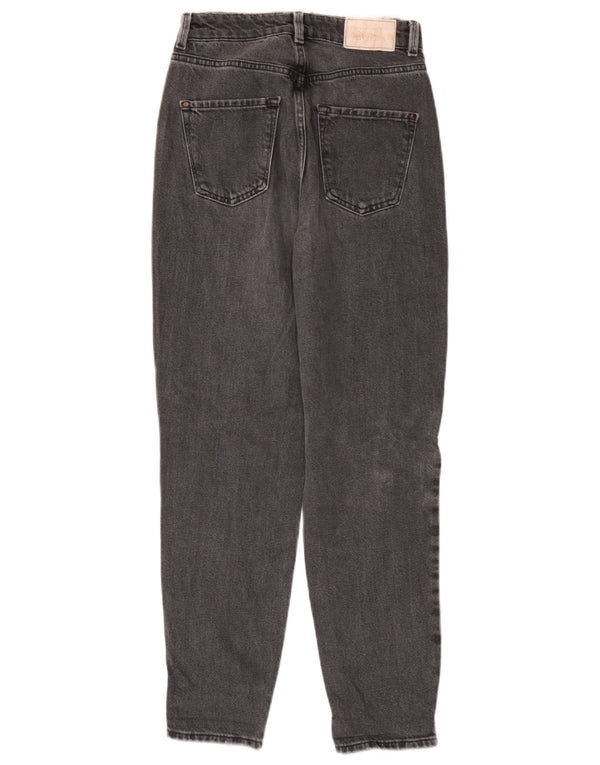 Zara Jeans Cónicos De Cintura Alta Para Mujer EU 34 2XS W24 L27 Gris