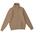 Massimo Dutti Jersey con cuello vuelto para mujer UK 44 Large Beige Geométrico