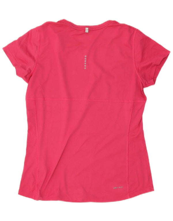 Nike Camiseta para correr Dri Fit para mujer UK 40 Poliéster rosa medio