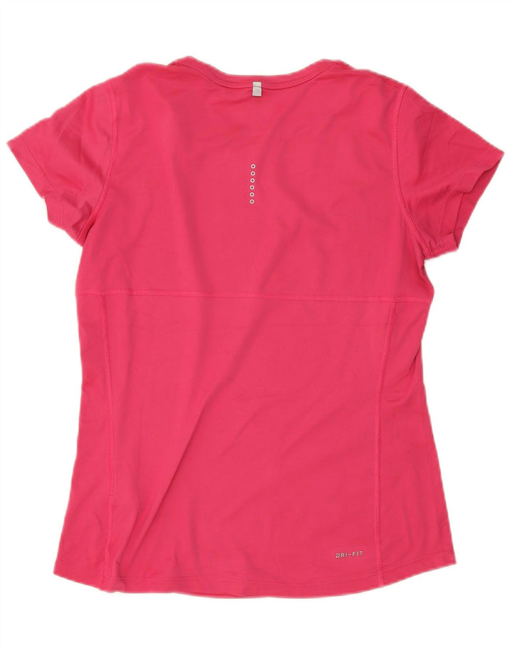 Nike Camiseta para correr Dri Fit para mujer UK 40 Poliéster rosa medio