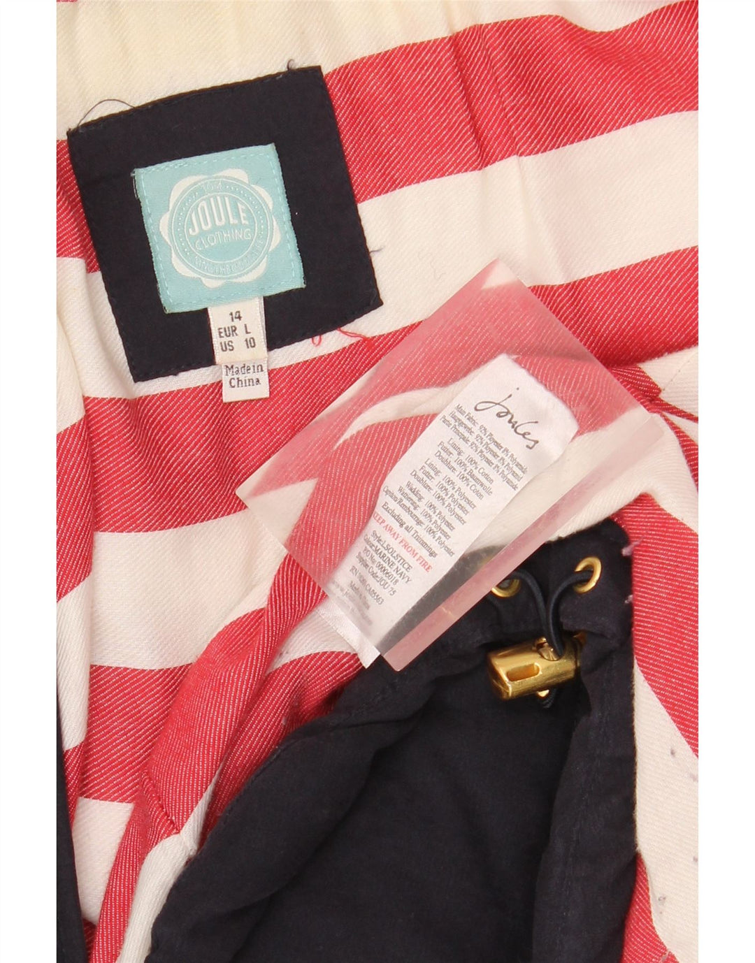 JOULES Chaqueta acolchada para mujer UK 40 Grande Poliéster azul marino