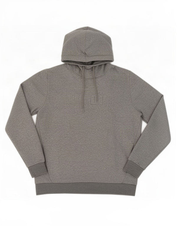 Puma Jersey con capucha gráfica para hombre de algodón moteado gris grande