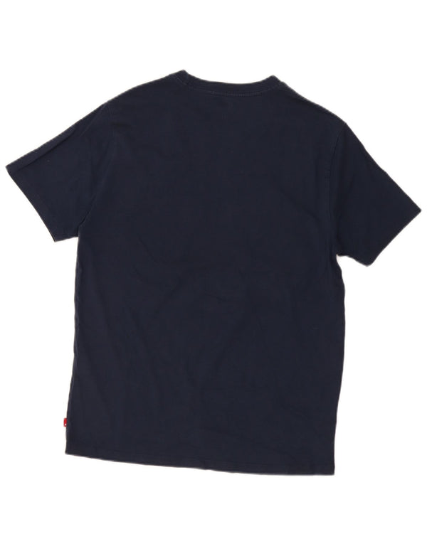 Levi's Camiseta con gráfico de ajuste estándar para hombre Top mediano de algodón azul marino