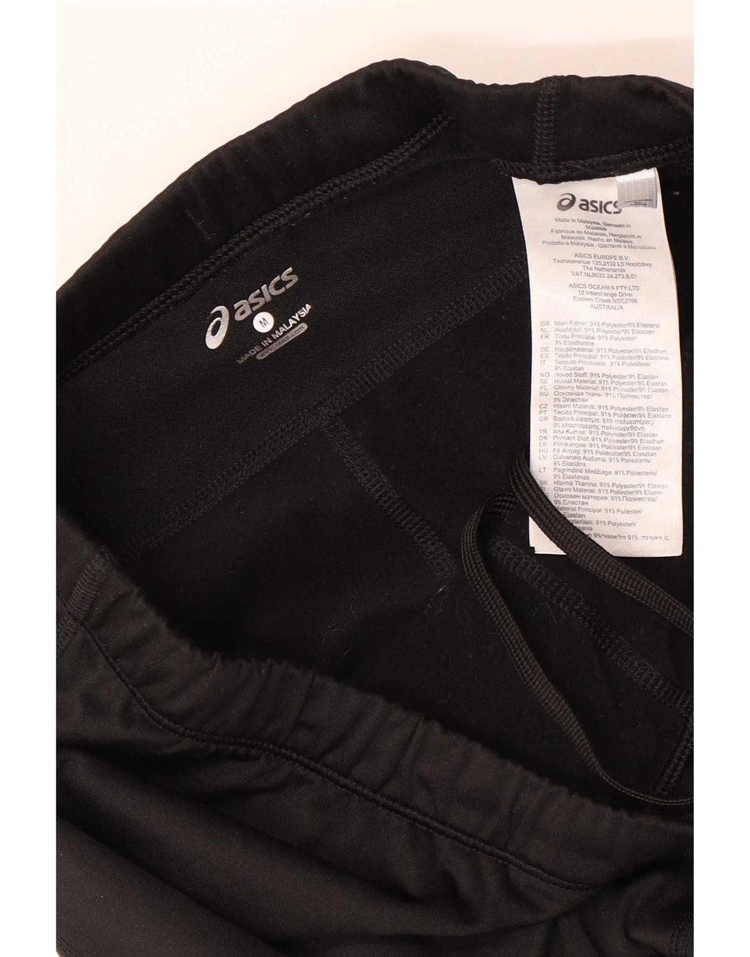 Asics Pantalón Chándal Niño 13-14 Años Mediano Negro Poliéster