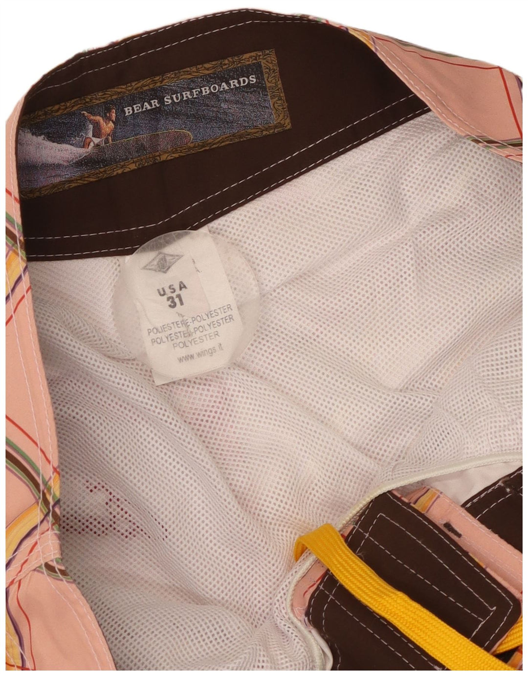 Bañador Hombre Bear Bañador Mediano A Cuadros Rosa Poliéster