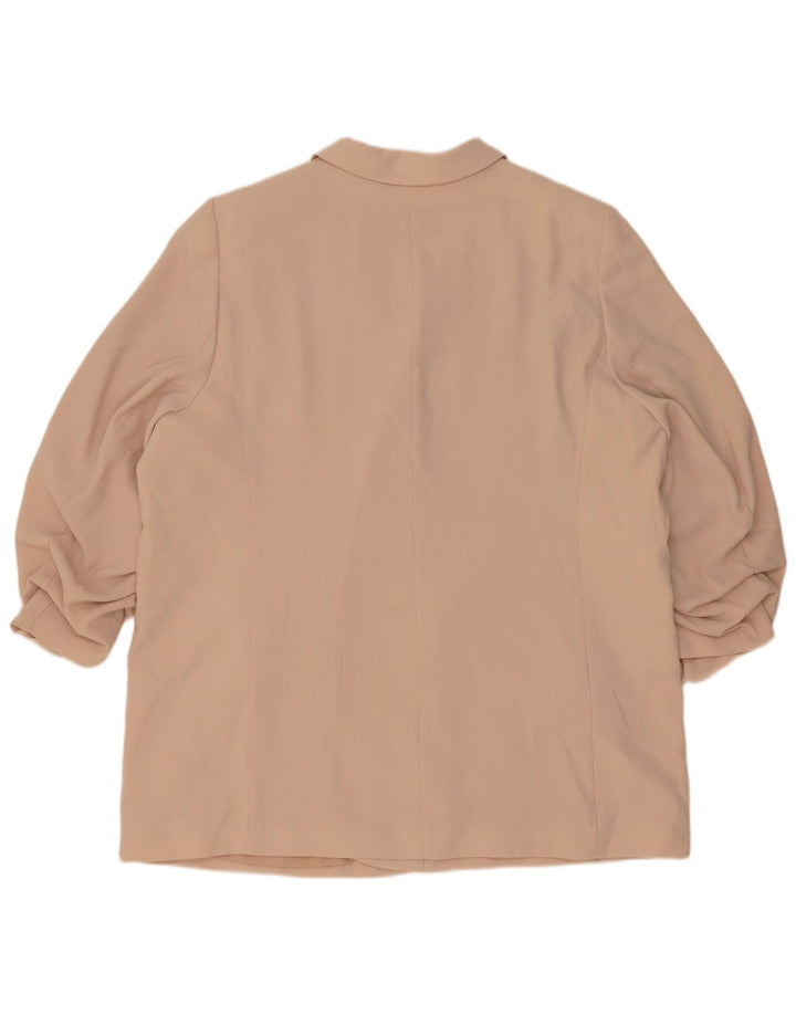 Marks & Spencer Chaqueta Americana Abierta de Manga 3/4 para Mujer UK 24 4XL Rosa