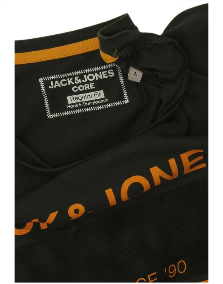 Jack & Jones Hombre Regular Fit Graphic Camiseta Top Grande Verde