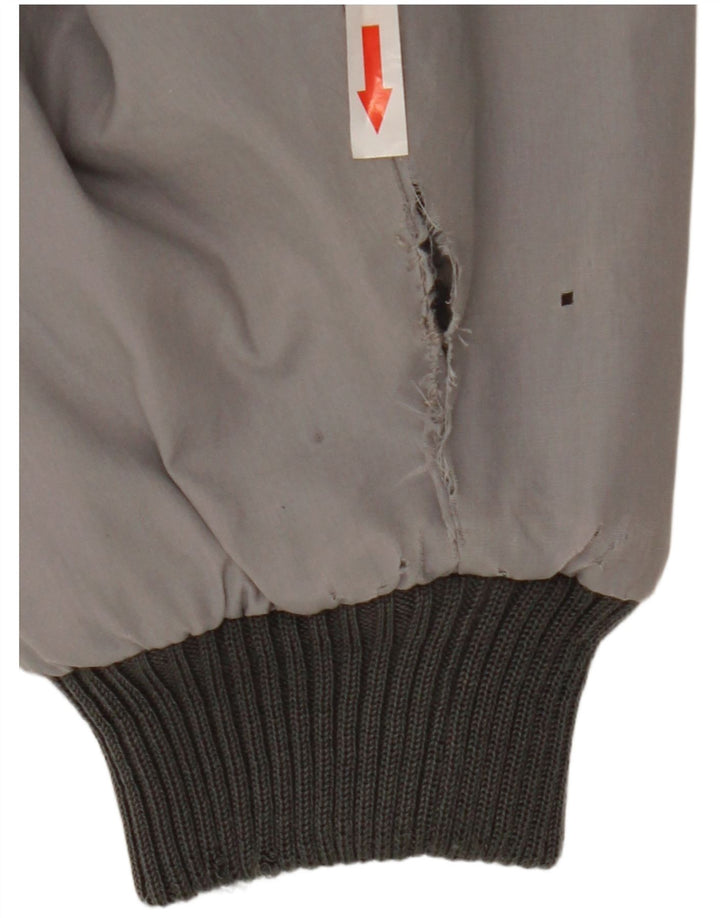 Canda Chaqueta Bomber para Hombre UK 40 Grande Gris Colorblock Poliéster