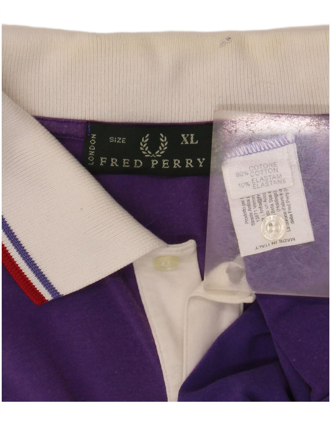 FRED PERRY Polo Hombre XL Algodón Morado