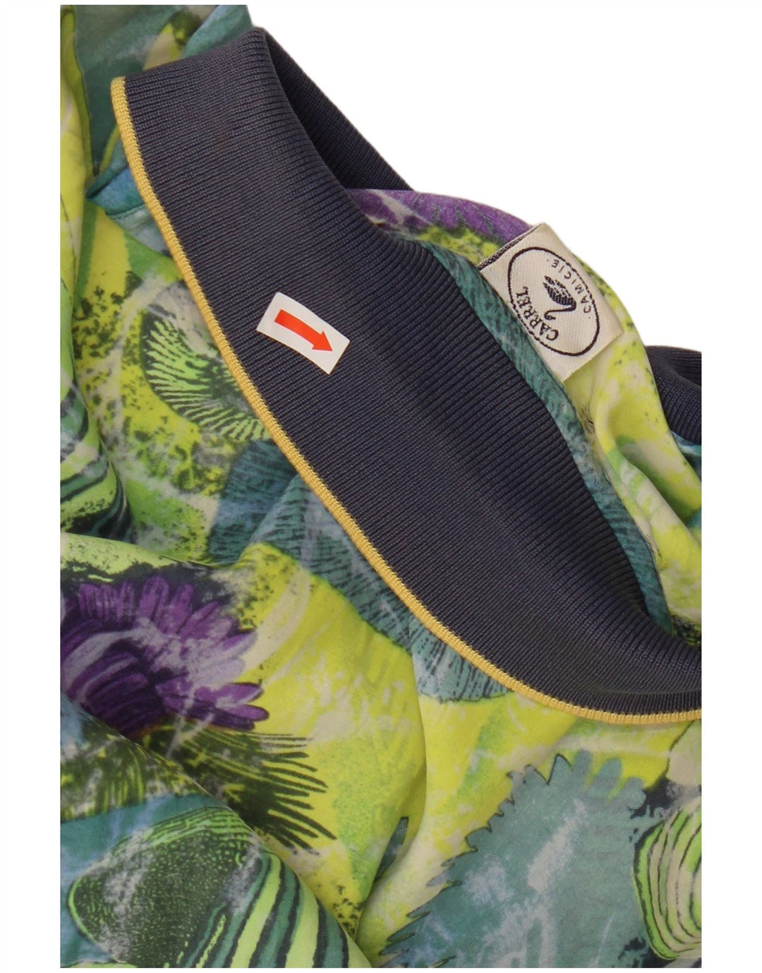 CARREL Camisa de Manga Corta con Estampado Abstracto para Hombre Small Multicolor