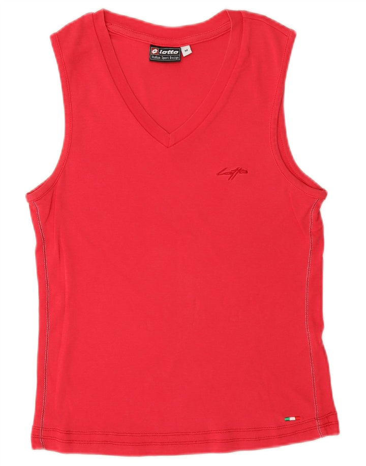 Lotto - Camiseta sin mangas para mujer, talla 40, talla M, color rojo