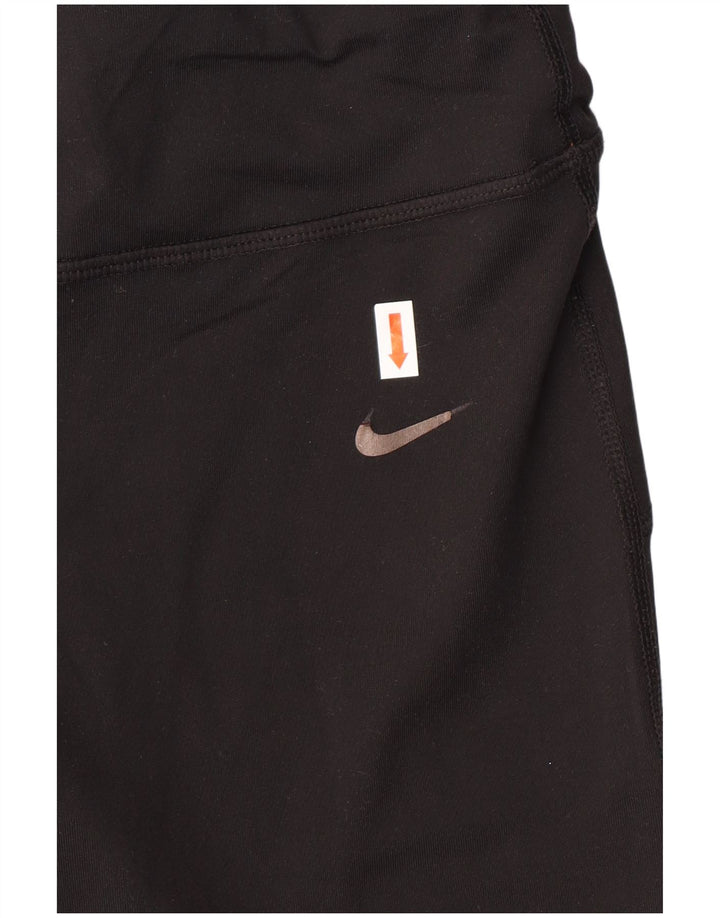 NIKE Leggings Capri Dri Fit para Mujer UK 44 Grande Poliéster Negro