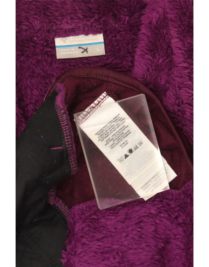 Columbia Chaqueta polar para mujer UK 46 Large Granate Poliéster
