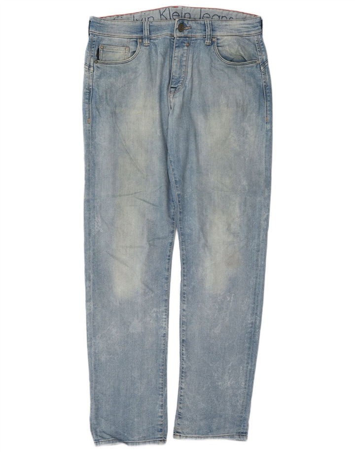 Calvin Klein Jeans rectos para hombre W32 L34 Algodón azul
