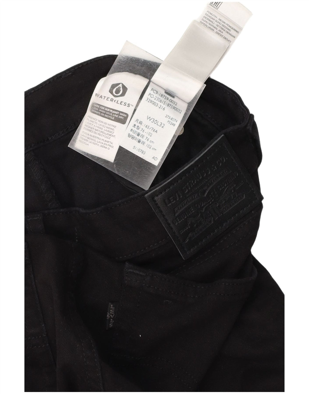 LEVI'S Jeans 725 de tiro alto con corte tipo bota para mujer W30 L32 Algodón negro