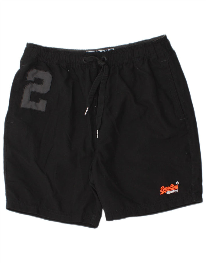 Superdry Shorts De Baño Gráficos Para Hombre Poliéster Negro Mediano