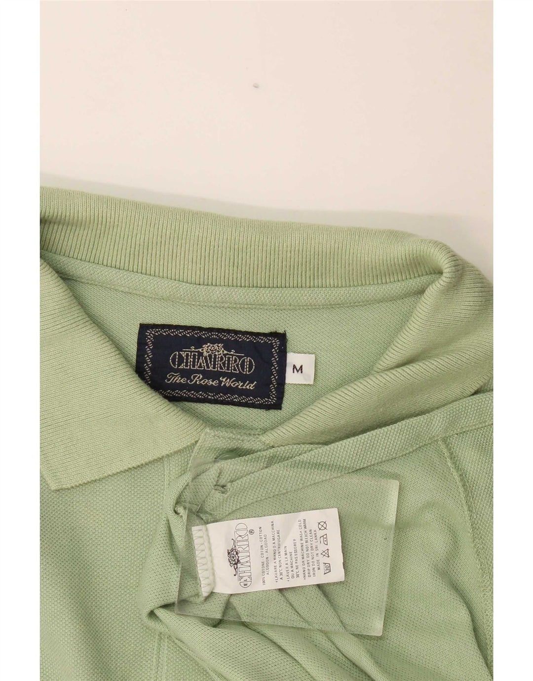 Polo Charro De Manga Larga Para Hombre Algodón Verde Medio