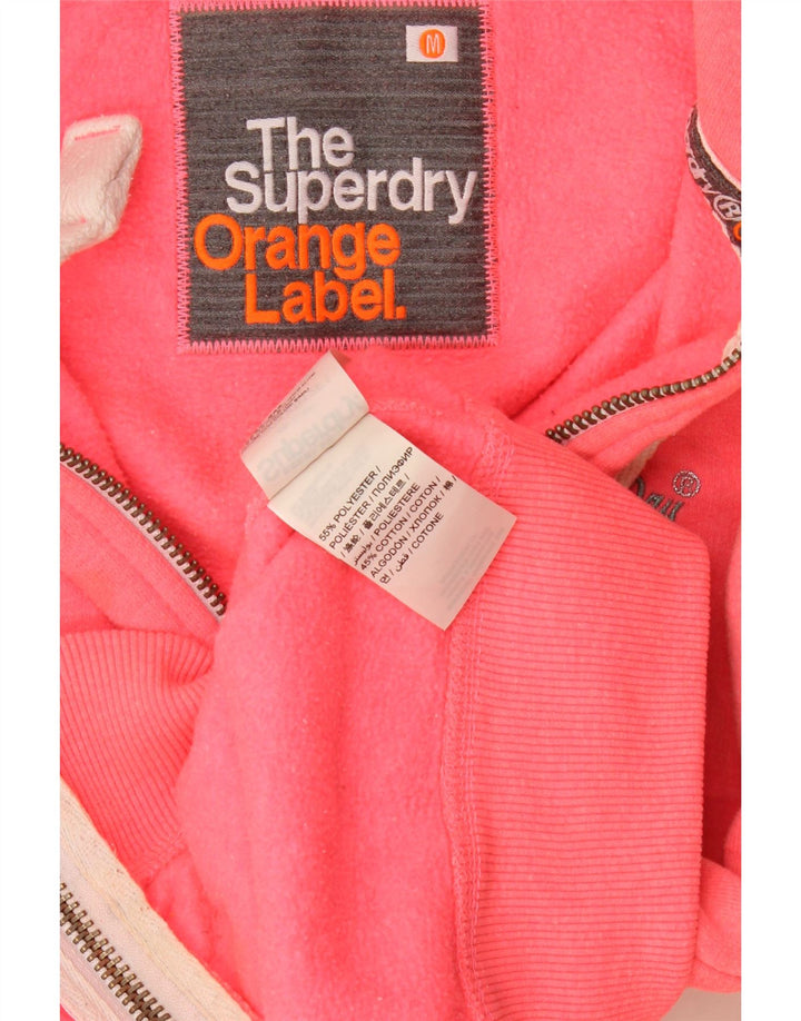 Superdry Suéter con capucha y cremallera para mujer UK 44 Poliéster rosa medio