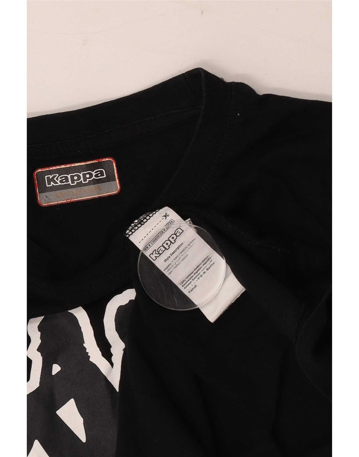Kappa Hombre Camiseta Sin Mangas Estampada Mediana De Algodón Negro