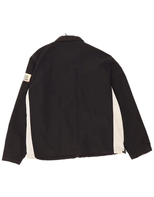 Murphy & Nye Chaqueta impermeable estampada para hombre UK 40 Large Nylon color block negro