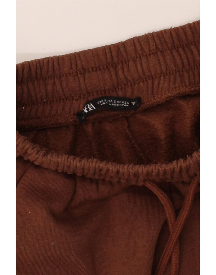 ZARA Womens Tracksuit Trousers Joggers UK 8 Small  Brown Polyester Vintage Zara and Second-Hand Zara from Messina Hembry 
