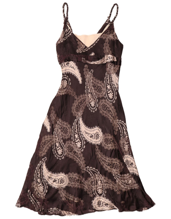Vestido largo sin mangas para mujer Phase Eight UK 40 XL Gris Paisley Viscosa