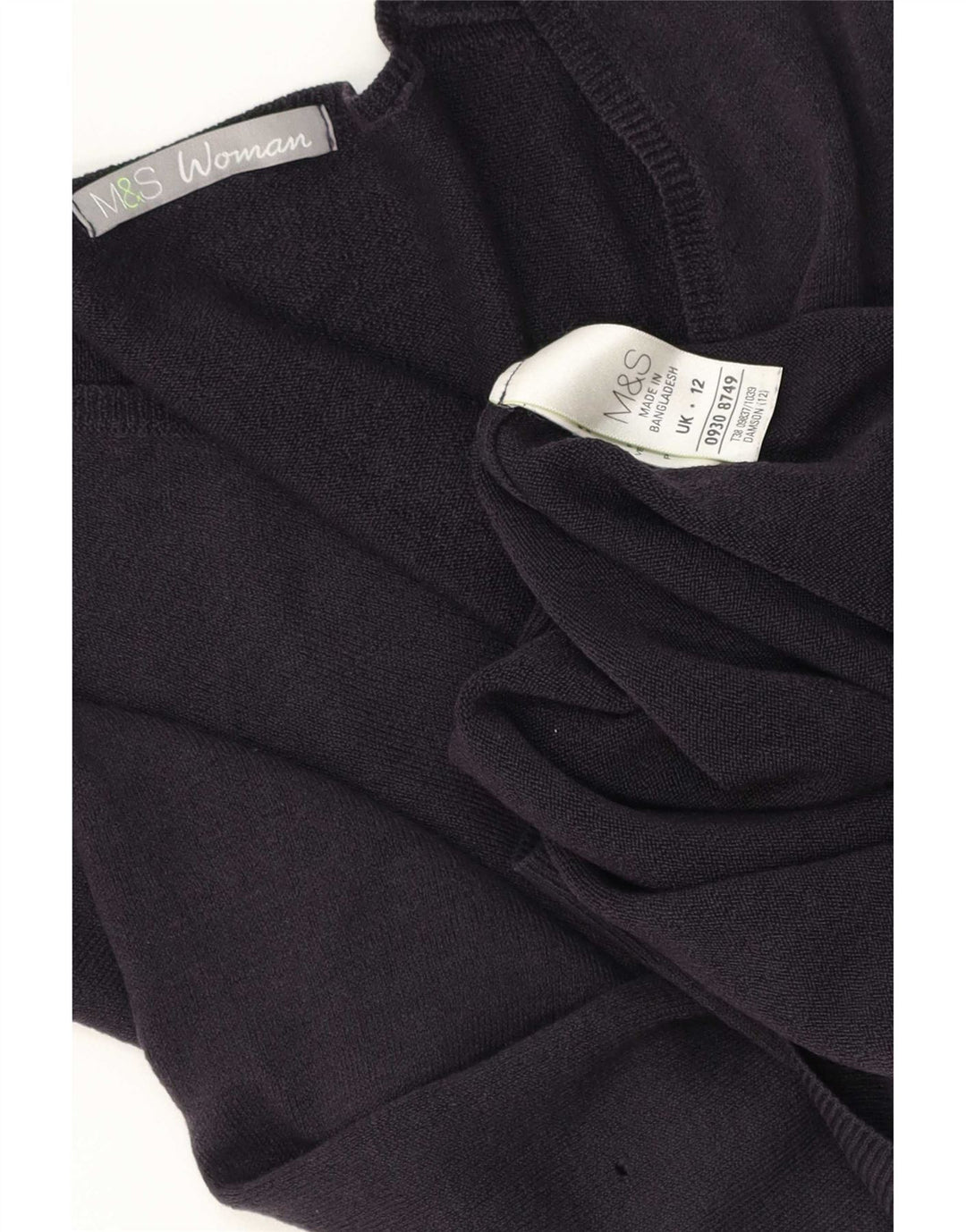 Marks & Spencer Suéter con Cuello en V para Mujer UK 40 Medio Azul Marino Acrílico