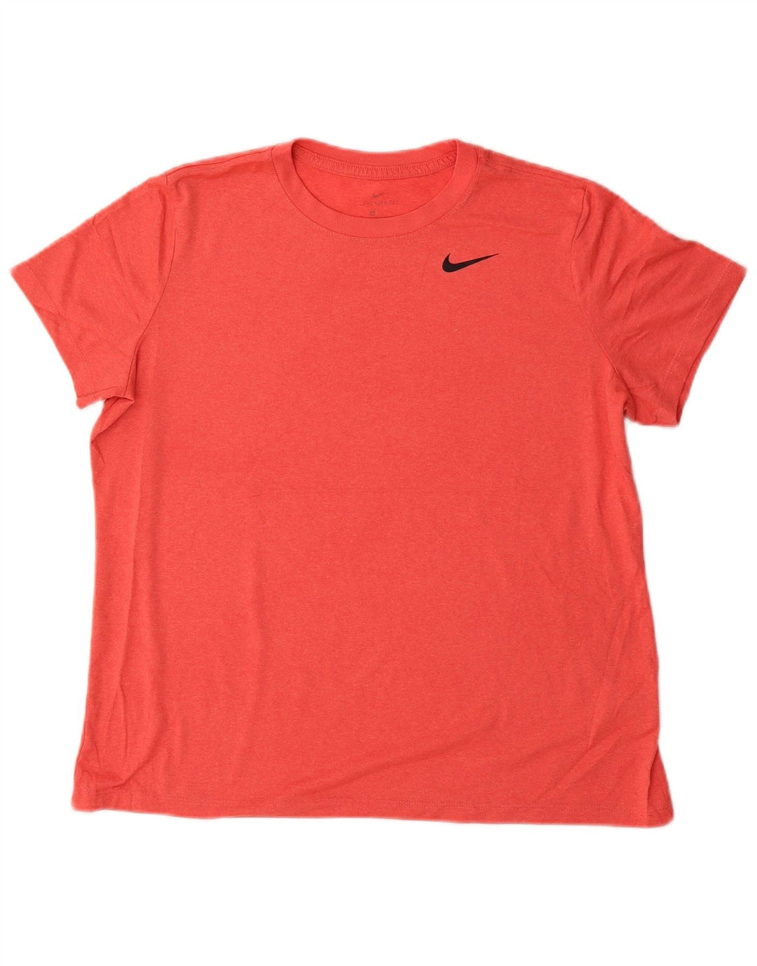 NIKE Womens Dri Fit T-Shirt Top UK 16 Large Orange Polyester