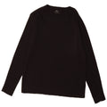 Farhi Jersey con cuello barco para hombre, talla grande, algodón negro