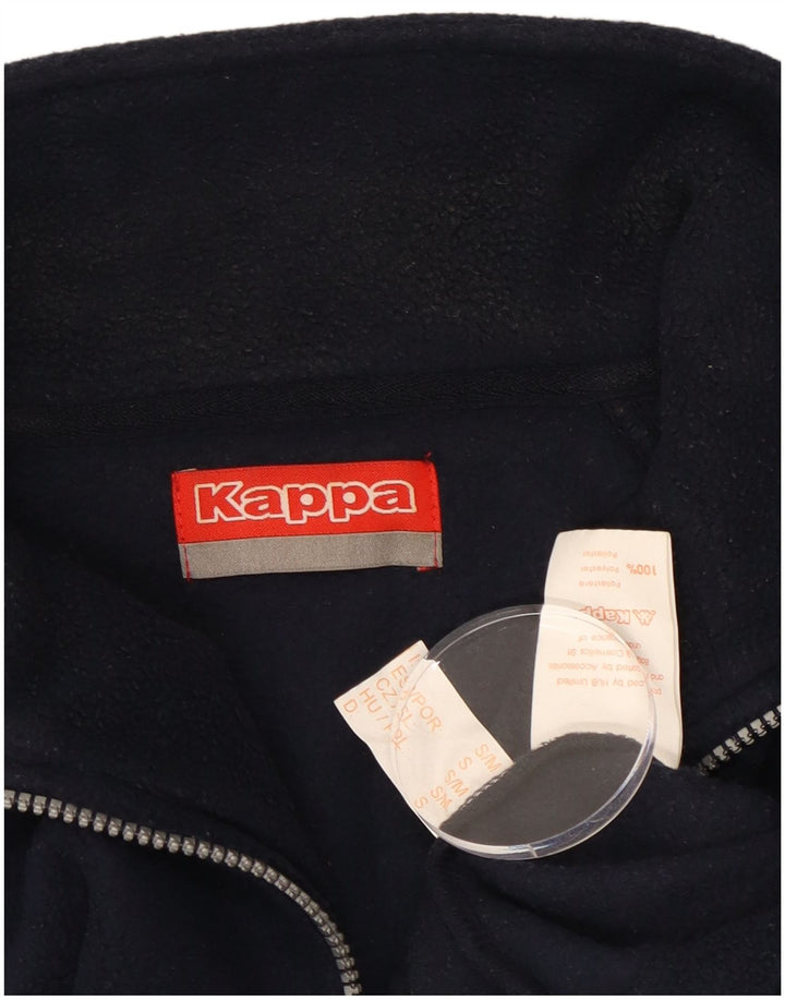Kappa Hombre Zip Neck Fleece Jumper Small Azul Marino Poliéster