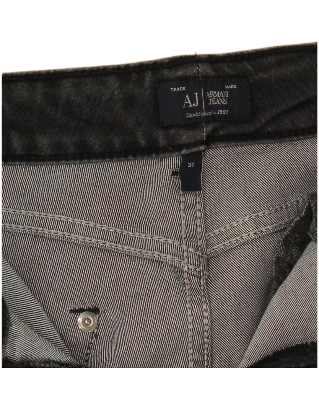 ARMANI Womens Slim Jeans W31 L28 Grey