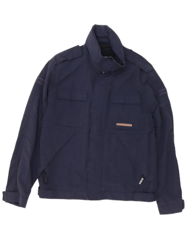 Gas Mens Utility Jacket UK 36 Small Azul Marino Poliéster