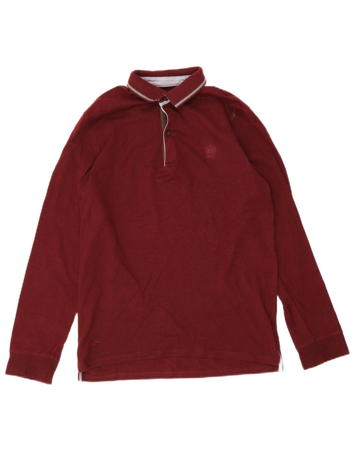 Massimo Dutti Polo Manga Larga Hombre Small Burdeos