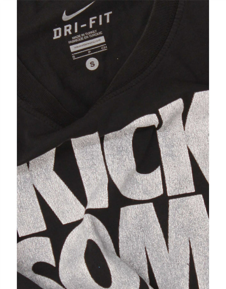 Nike Dri Fit Graphic Camiseta para hombre, talla pequeña, color negro