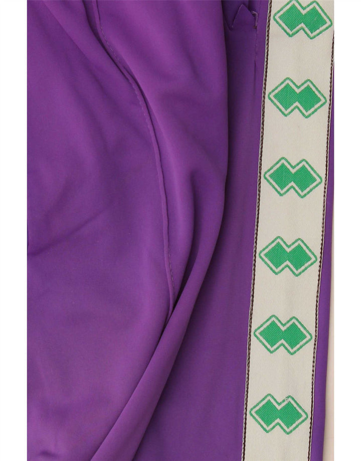 Vintage Hombre Gráfico Chándal Pantalones Medio Púrpura Colorblock