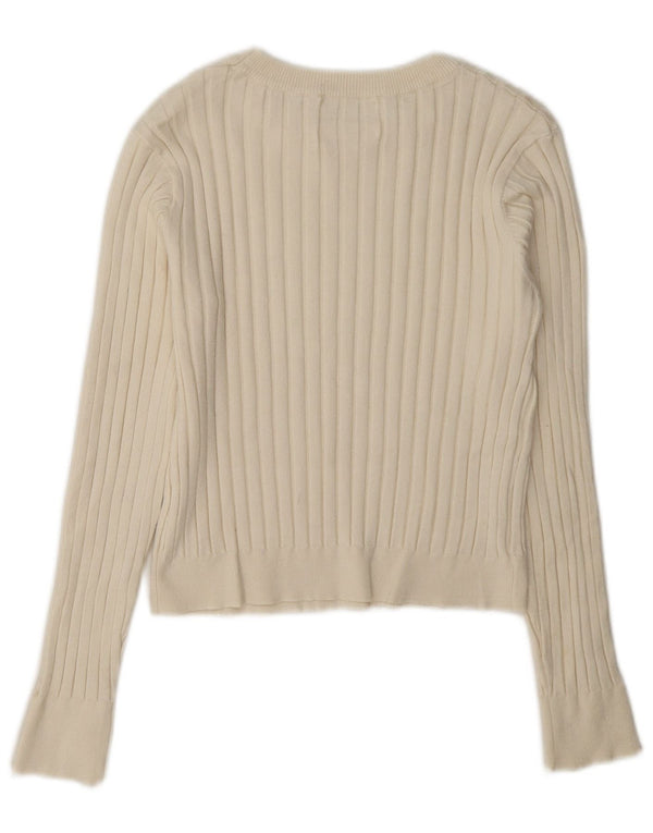 Zara Jersey Niña Cuello Redondo 13-14 Años Viscosa Blanco Roto