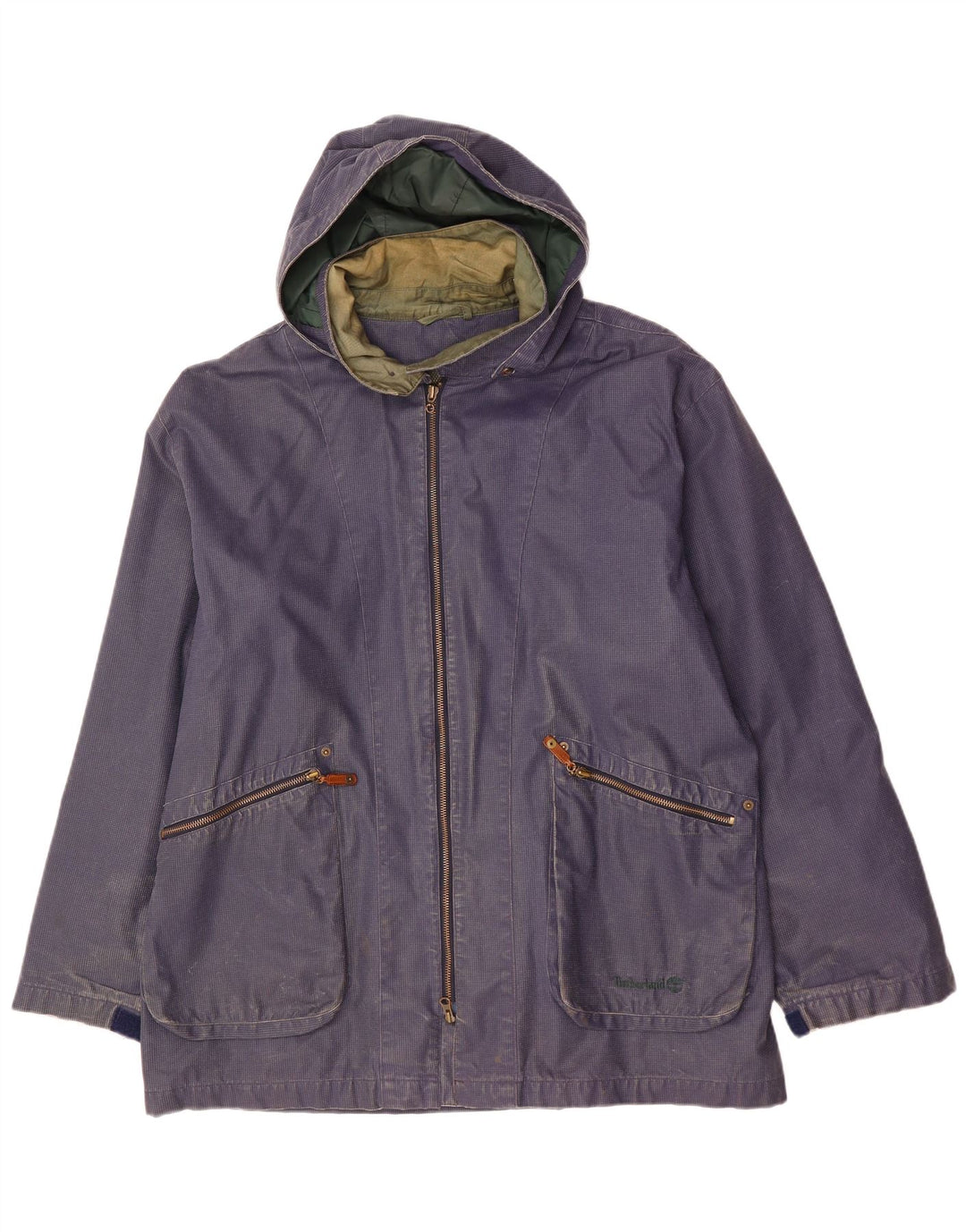 TIMBERLAND Chaqueta impermeable con capucha Weathergear para hombre Reino Unido 40 Grande Azul marino