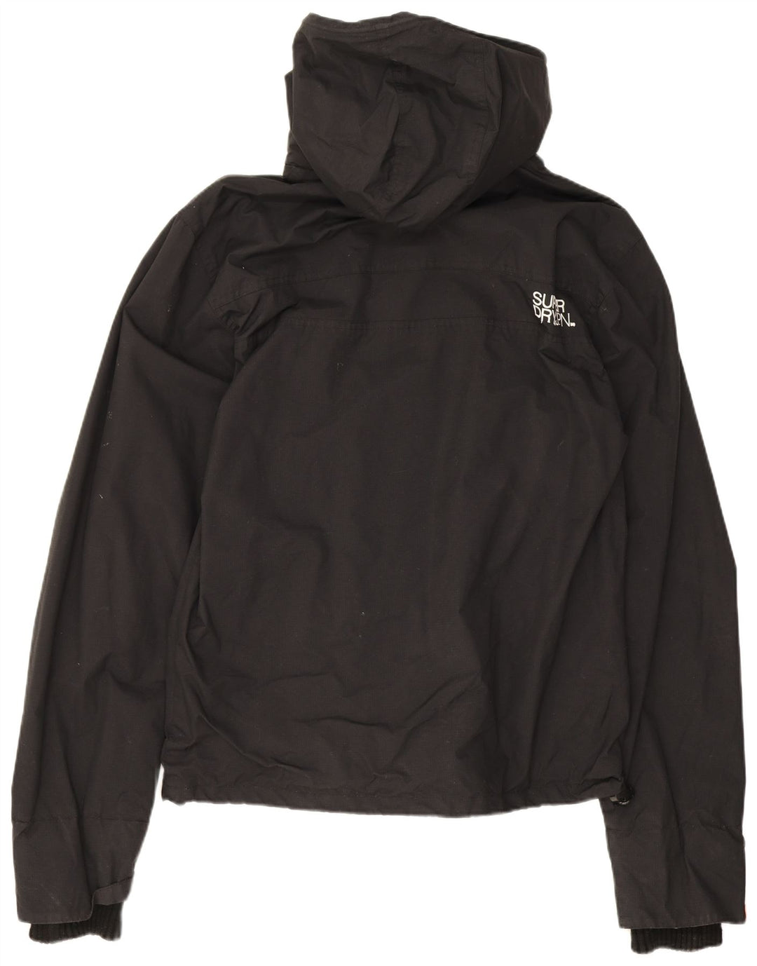 Chaqueta impermeable con capucha Superdry para hombre ES 38 Medium Black Nylon