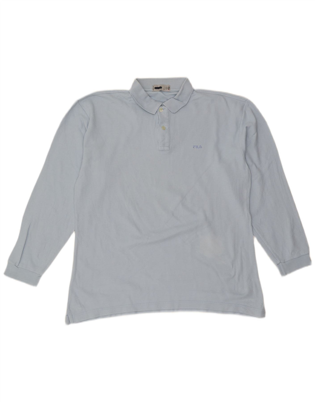 FILA Polo de manga larga para hombre grande azul