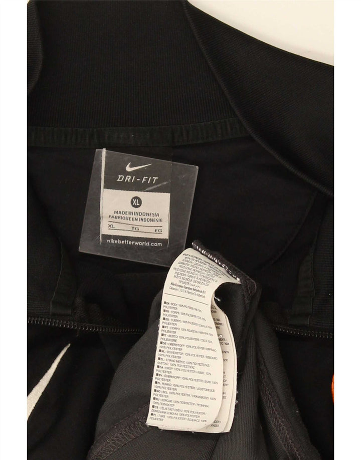 Nike Hombre Dri Fit Chándal Top Chaqueta XL Gris Colorblock Poliéster