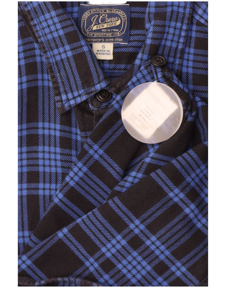 J. CREW Camisa de franela para hombre Algodón a cuadros azul pequeño