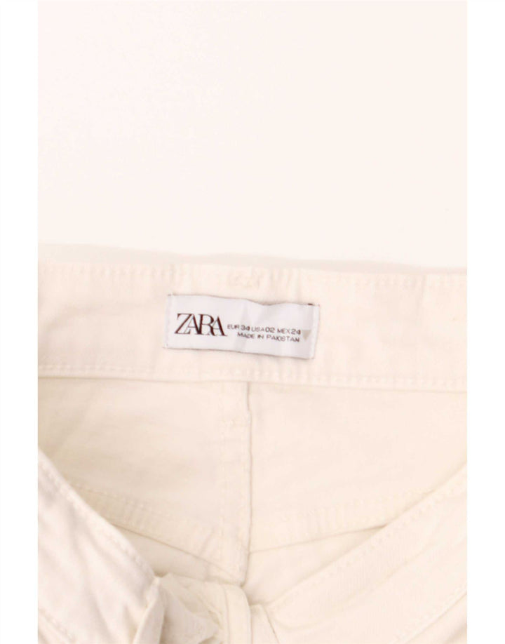 Zara Vaqueros Bootcut Mujer EU 34 2XS W24 L25 Blanco
