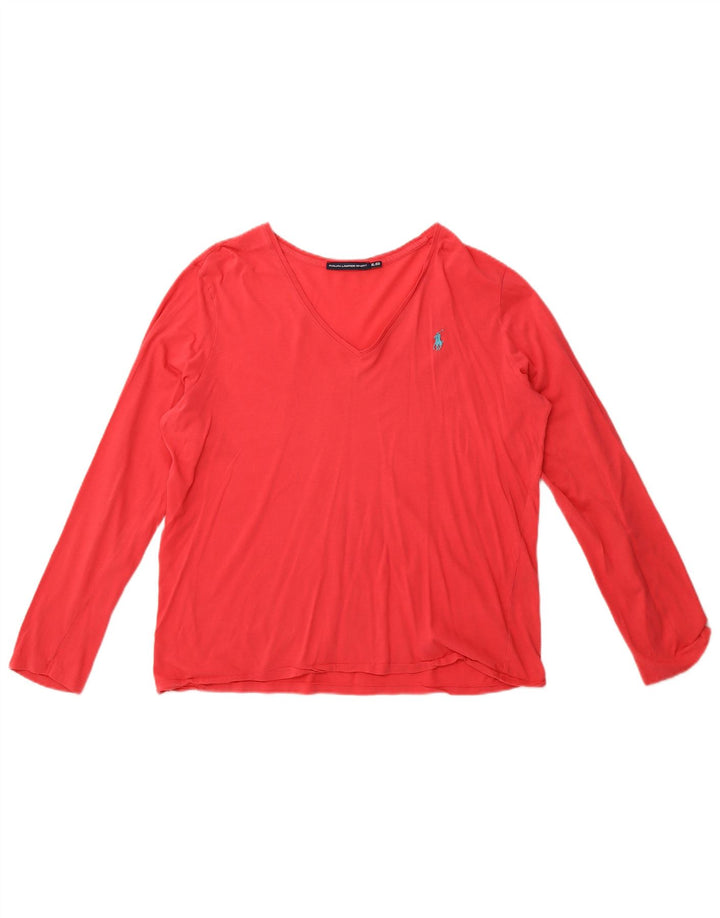 Ralph Lauren - Camiseta de manga larga para mujer, talla 40, XL, color rosa
