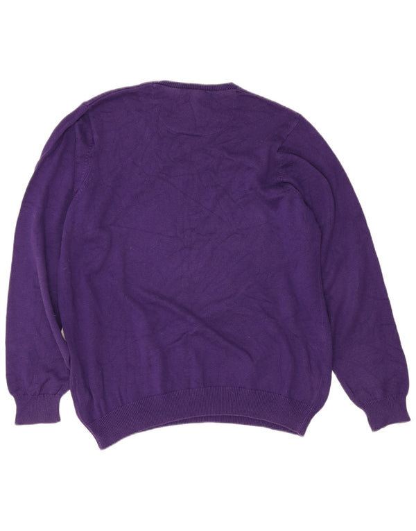 Marks & Spencer - Jersey de cuello redondo para hombre, color azul, color morado